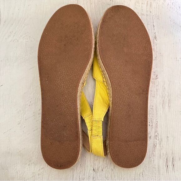 Lilly Pulitzer sling back espadrilles in watch hill yellow pineapple Sz 9 - Picture 9 of 10